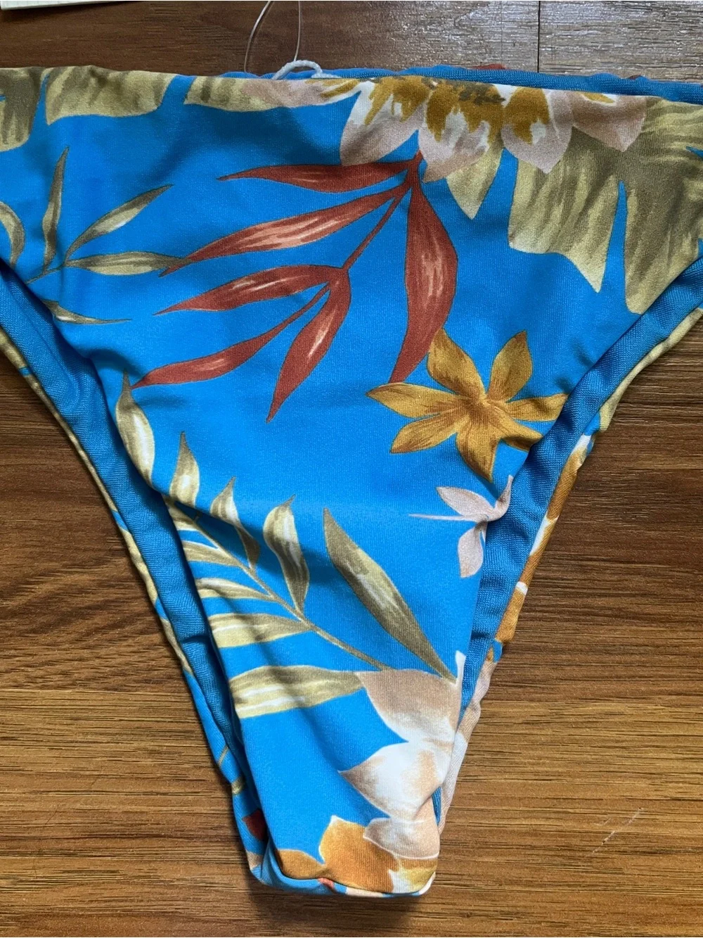 Billabong Palm Rise Isla Tie Side Bikini Bottom Blue Floral Tropical XL Skimpy